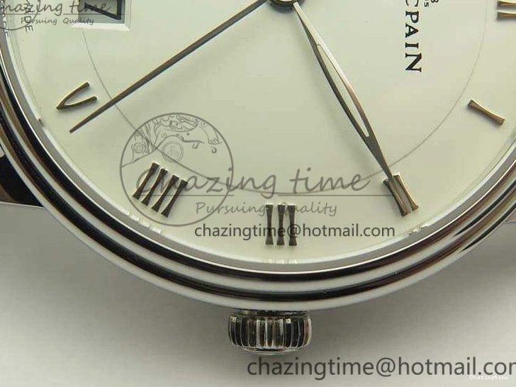 0305 SportInspired Villeret 6669 SS HG 1:1 Best Edition White Dial On Leather Strap V 8099